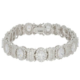 Sterling Silver Semi Mount Bracelet Setting Oval OV 7X5mm - Syzjewelry